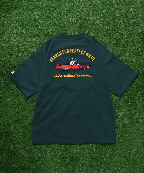 The Endless Summer（エンドレスサマー）の「TES CAR CLUB EMB BIG T-SHIRT / ビッグシルエットTシャツ（Tシャツ/カットソー・メンズ・グリーン系その他/ブラウン/ホワイト/ブラック・X-LARGE/LARGE/MEDIUM/SMALL）」の11枚目の写真