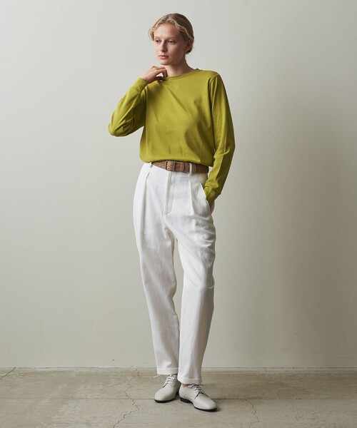 Steven Alan（スティーブンアラン）の「＜Steven Alan＞コットン ロングスリーブ Tシャツ（Tシャツ/カットソー・レディース・レッド/オフホワイト/オリーブ/ライトピンク/ネイビー/ブラック・FREE）」の10枚目の写真