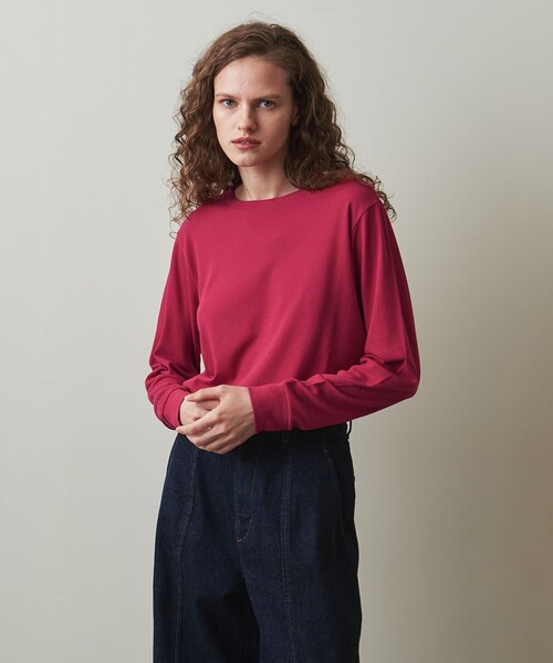 Steven Alan（スティーブンアラン）の「＜Steven Alan＞コットン ロングスリーブ Tシャツ（Tシャツ/カットソー・レディース・レッド/オフホワイト/オリーブ/ライトピンク/ネイビー/ブラック・FREE）」の19枚目の写真