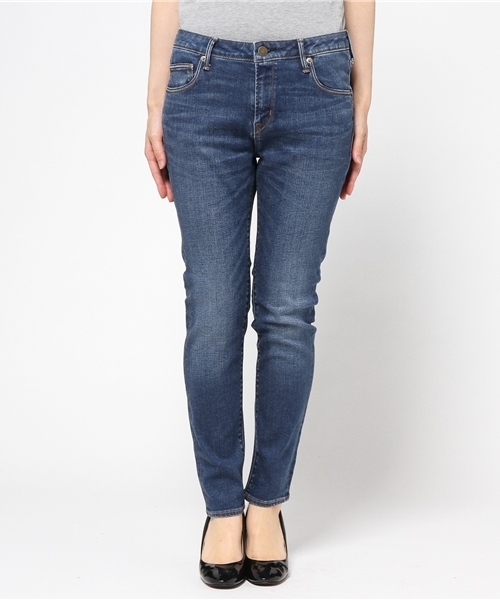 SHIPS for women（シップスフォーウィメン）の「デニムスティックパンツ ユーズド（デニムパンツ・レディース・ブルー・SMALL/LARGE/X-SMALL/MEDIUM）」の4枚目の写真