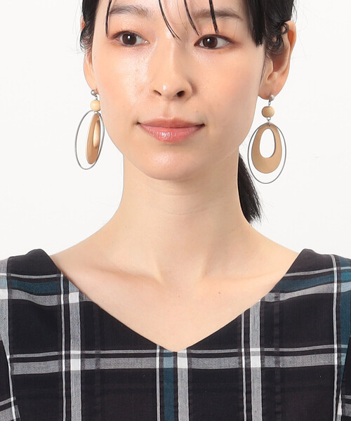 ONIGIRI(オニギリ)の「前後2WAY 半袖チェックアッパッパ ワンピース(ワンピース・レディース・ネイビー/ベージュ・MEDIUM/LARGE)」の15枚目の写真