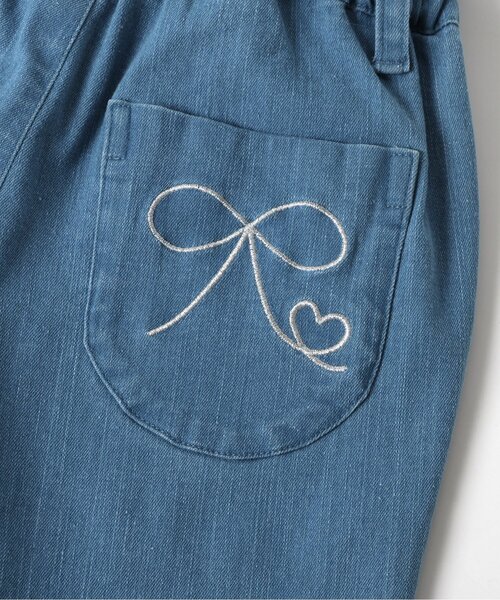 apres les cours(アプレレクール)の「リボンクロップドきゅんpants(その他パンツ・キッズ・アイボリー/インディゴブルー/チェック・130/120/110/100/90/80/140)」の12枚目の写真