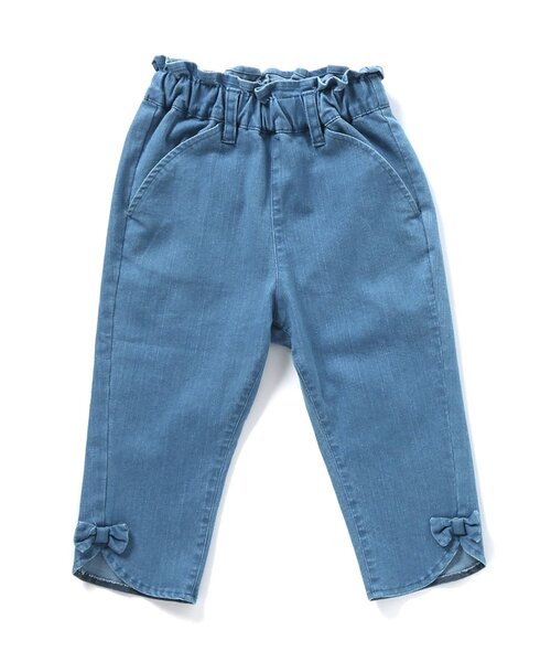 apres les cours(アプレレクール)の「リボンクロップドきゅんpants(その他パンツ・キッズ・アイボリー/インディゴブルー/チェック・130/120/110/100/90/80/140)」の17枚目の写真