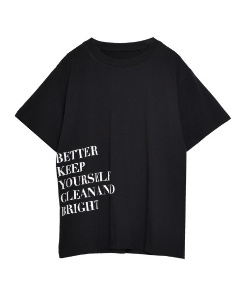 Re:EDIT（リエディ）の「[着た瞬間ひんやり][接触冷感][UVカット]サイドメッセージロゴTシャツ（Tシャツ/カットソー・レディース・チャコールグレー/ブラック/ホワイト・MEDIUM/LARGE）」の7枚目の写真