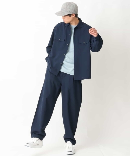 a.v.v(アーヴェヴェ)の「リライトダブルポケットワイドジャケット(セットアップ可)(カバーオール・メンズ・ネイビー/ブラック・46/48/50)」の4枚目の写真
