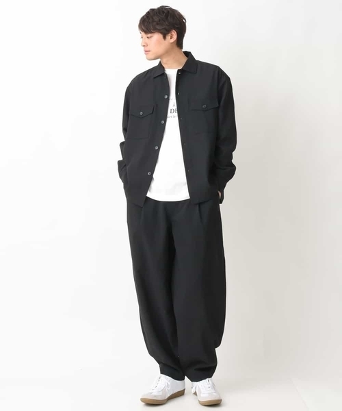 a.v.v(アーヴェヴェ)の「リライトダブルポケットワイドジャケット(セットアップ可)(カバーオール・メンズ・ネイビー/ブラック・46/48/50)」の6枚目の写真