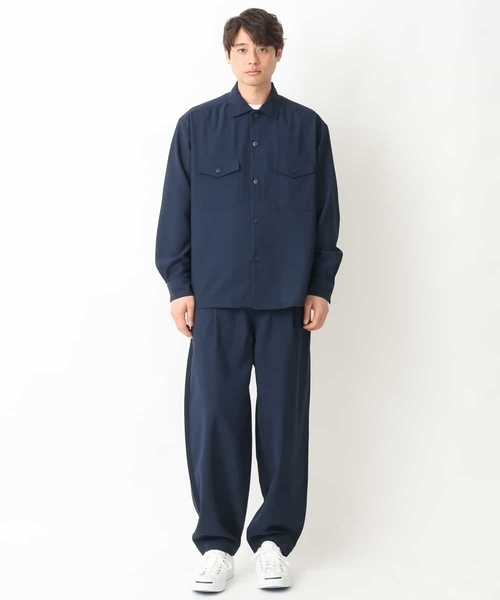 a.v.v(アーヴェヴェ)の「リライトダブルポケットワイドジャケット(セットアップ可)(カバーオール・メンズ・ネイビー/ブラック・46/48/50)」の11枚目の写真