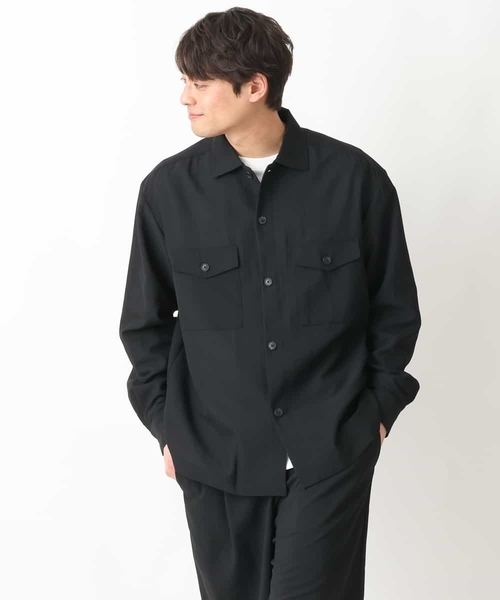 a.v.v(アーヴェヴェ)の「リライトダブルポケットワイドジャケット(セットアップ可)(カバーオール・メンズ・ネイビー/ブラック・46/48/50)」の15枚目の写真