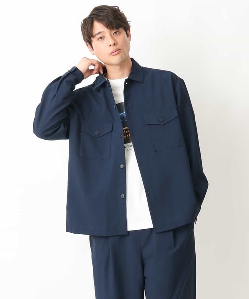 a.v.v(アーヴェヴェ)の「リライトダブルポケットワイドジャケット(セットアップ可)(カバーオール・メンズ・ネイビー/ブラック・46/48/50)」の16枚目の写真