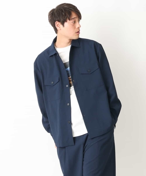 a.v.v(アーヴェヴェ)の「リライトダブルポケットワイドジャケット(セットアップ可)(カバーオール・メンズ・ネイビー/ブラック・46/48/50)」の17枚目の写真