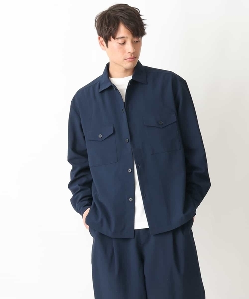 a.v.v(アーヴェヴェ)の「リライトダブルポケットワイドジャケット(セットアップ可)(カバーオール・メンズ・ネイビー/ブラック・46/48/50)」の18枚目の写真