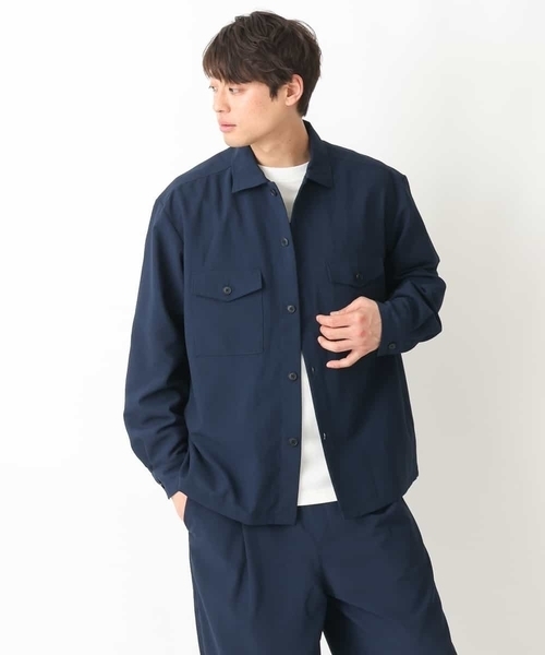 a.v.v(アーヴェヴェ)の「リライトダブルポケットワイドジャケット(セットアップ可)(カバーオール・メンズ・ネイビー/ブラック・46/48/50)」の19枚目の写真