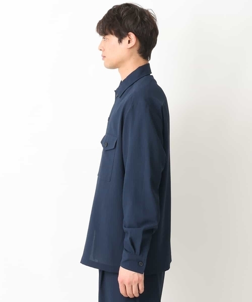 a.v.v(アーヴェヴェ)の「リライトダブルポケットワイドジャケット(セットアップ可)(カバーオール・メンズ・ネイビー/ブラック・46/48/50)」の21枚目の写真