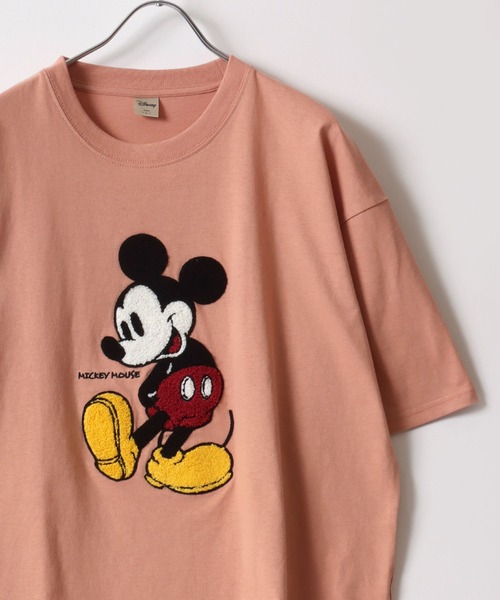 Disney（ディズニー）の「Disney/ディズニー ミッキー トイ・ストーリー リトル・グリーン・メン/エイリアン キャラクター ワッペン サガラ刺繍 半袖Tシャツ レディース メンズ（Tシャツ/カットソー・レディース・オフホワイト/ブルー/ブラック/スモークピンク/ホワイト系その他/スミクロ/グレイッシュベージュ/グレイッシュブルー/ホワイト系その他2・LL/M/L）」の9枚目の写真
