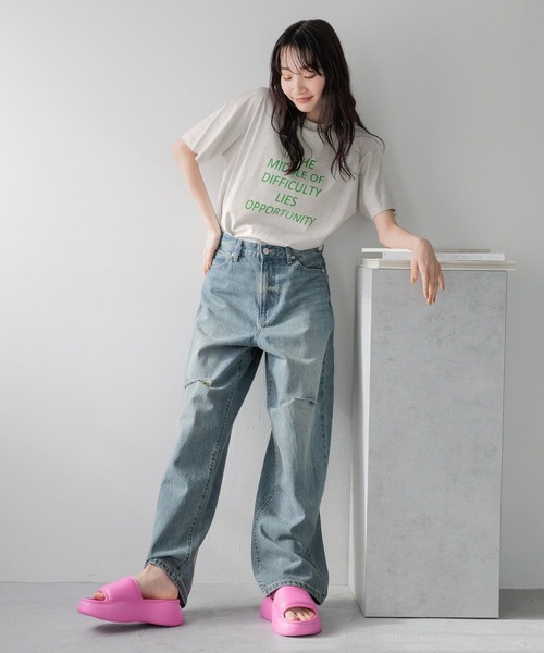 LOWRYS FARM（ローリーズファーム）の「ＥＶＡサンダル 102534（サンダル・レディース・アイボリー/ピンク/ブラック・MEDIUM/LARGE）」の13枚目の写真