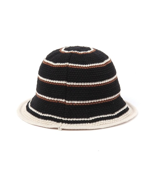 LAKOLE（ラコレ）の「ボーダーニットバケットハット / 993850（ハット・メンズ・ブラック/オフホワイト/グリーン・9）」の8枚目の写真