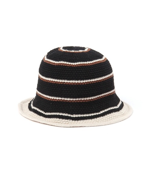 LAKOLE（ラコレ）の「ボーダーニットバケットハット / 993850（ハット・メンズ・ブラック/オフホワイト/グリーン・9）」の9枚目の写真