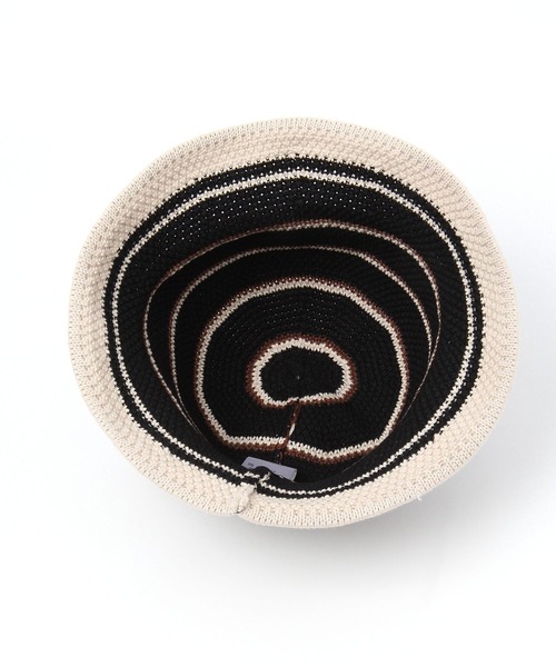 LAKOLE（ラコレ）の「ボーダーニットバケットハット / 993850（ハット・メンズ・ブラック/オフホワイト/グリーン・9）」の10枚目の写真