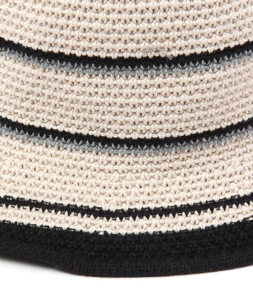 LAKOLE（ラコレ）の「ボーダーニットバケットハット / 993850（ハット・メンズ・ブラック/オフホワイト/グリーン・9）」の11枚目の写真