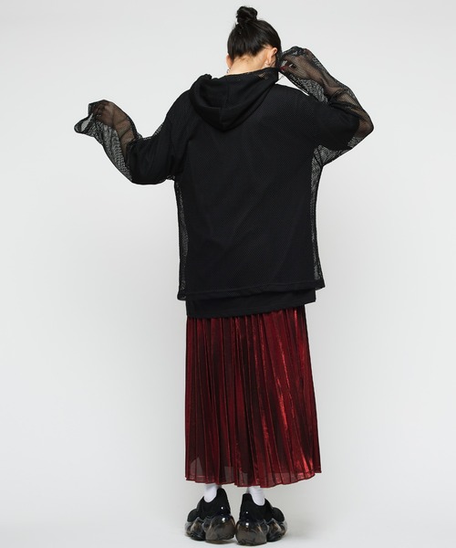 Narcissus（ナルシス）の「メッシュフードトップス（その他トップス・レディース・ブラック/ホワイト・FREE）」の8枚目の写真