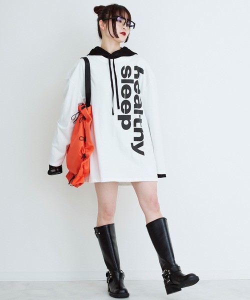 Narcissus（ナルシス）の「メッシュフードトップス（その他トップス・レディース・ブラック/ホワイト・FREE）」の9枚目の写真