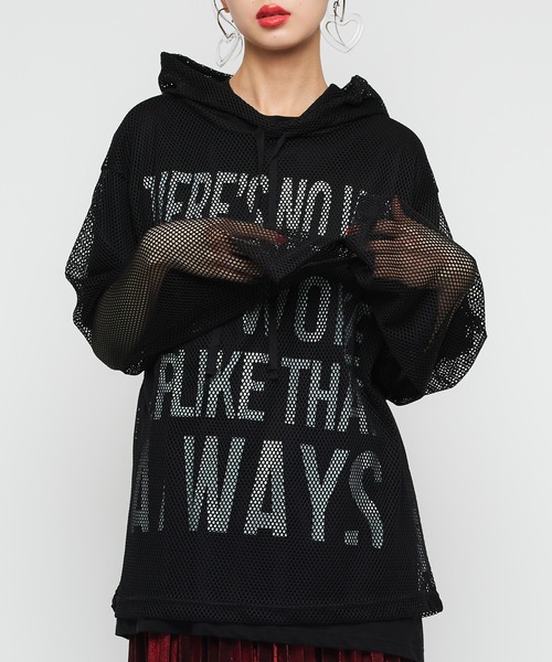 Narcissus（ナルシス）の「メッシュフードトップス（その他トップス・レディース・ブラック/ホワイト・FREE）」の19枚目の写真