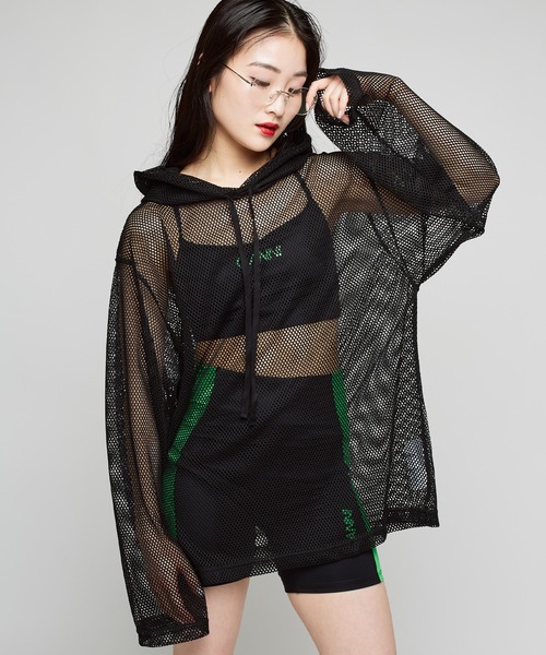 Narcissus（ナルシス）の「メッシュフードトップス（その他トップス・レディース・ブラック/ホワイト・FREE）」の18枚目の写真