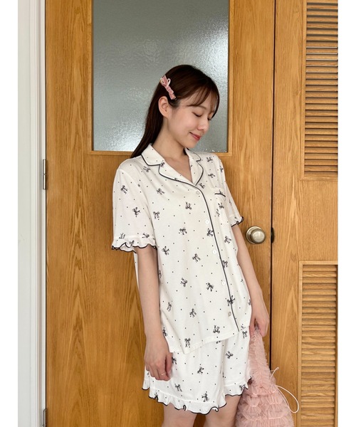 SNIDEL HOME 【Moispro】上下セット SNIDEL HOME（スナイデルホーム）の「【Moispro】開襟トップス