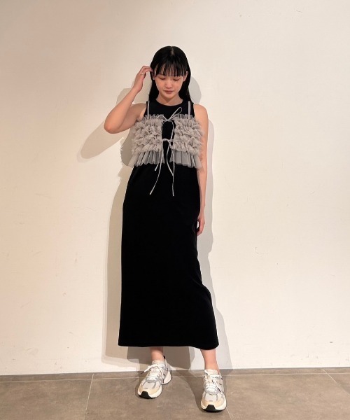 emmi（エミ）の「PlaX パイルコクーンワンピース（ワンピース・レディース・ベージュ/ブラウン/ブラック・FREE）」の17枚目の写真