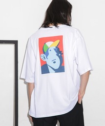 Eiji×nano・universeプリント 白Tシャツ半袖