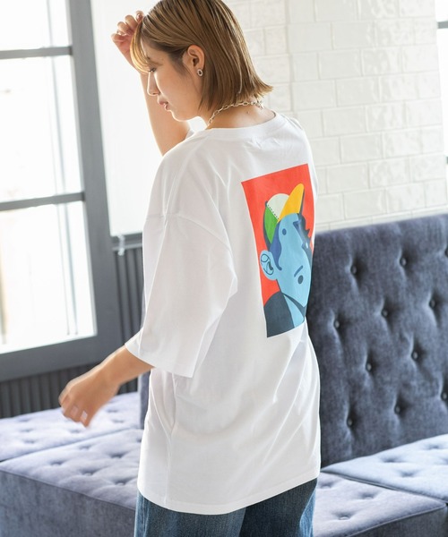 NANO universe(ナノユニバース)の「Eiji×nano・universeプリント 白Tシャツ半袖(Tシャツ/カットソー・メンズ・ホワイト系その他/ホワイト系その他3/ホワイト系その他5/ホワイト系その他4/ホワイト系その他2・S/M/L/XL)」の15枚目の写真