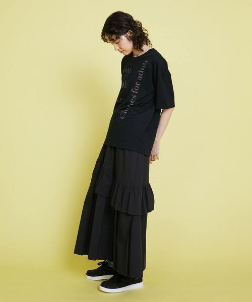 FRAPBOIS（フラボア）の「フォンT（Tシャツ/カットソー・レディース・ブラック/ホワイト・1/2）」の15枚目の写真