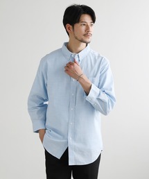 Buyer's Select / コットンスラブ9分袖ボタンダウンシャツ