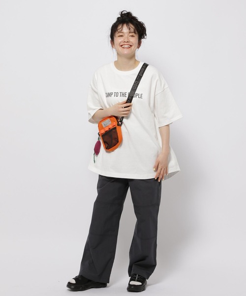 niko and...（ニコアンド）の「【DOD(ディーオーディー)】コラボ イツカノチュニックTシャツ（Tシャツ/カットソー・レディース・ホワイト/スモーク/オフホワイト・FREE）」の19枚目の写真