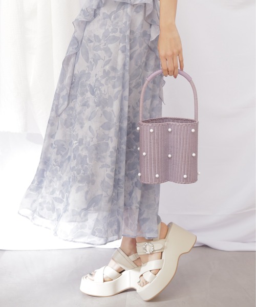 JILL by JILL STUART（ジルバイジルスチュアート）の「◇ハートラタンバスケット（かごバッグ・レディース・ライム/パープル系その他/オレンジ系その他・FREE）」の3枚目の写真