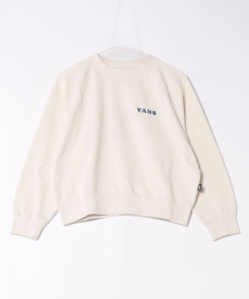 VANS(バンズ)の「VANS ヴァンズ W Raglan Sleeve SWT スウェットクルー 124R3010800 ABC-MART限定 OFF WHITE(スウェット・レディース・ホワイト・SMALL/MEDIUM)」の1枚目の写真