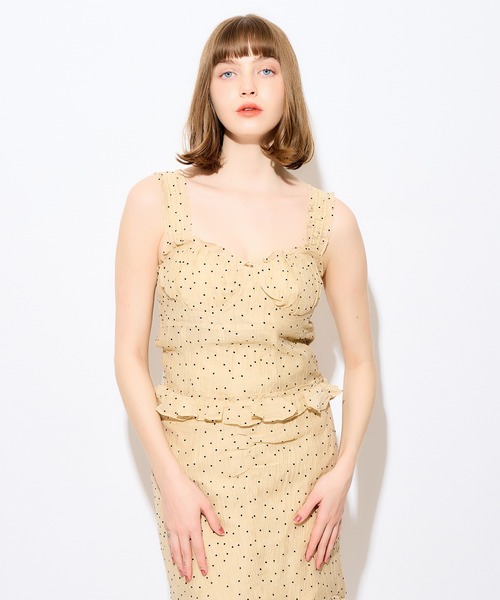 ME COUTURE(ミークチュール)の「フロッキードットビスチェ(シャツ/ブラウス・レディース・ベージュ/アイボリー・FREE)」の20枚目の写真