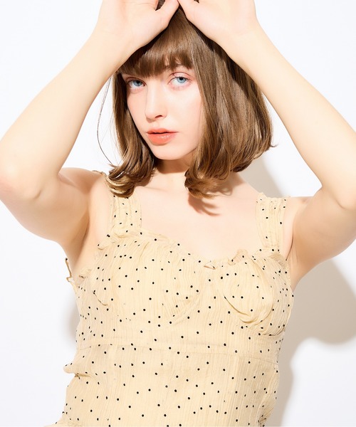 ME COUTURE(ミークチュール)の「フロッキードットビスチェ(シャツ/ブラウス・レディース・ベージュ/アイボリー・FREE)」の19枚目の写真