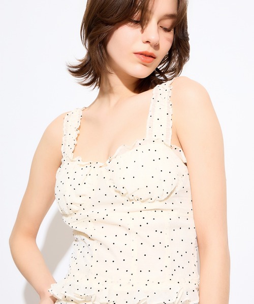 ME COUTURE(ミークチュール)の「フロッキードットビスチェ(シャツ/ブラウス・レディース・ベージュ/アイボリー・FREE)」の17枚目の写真