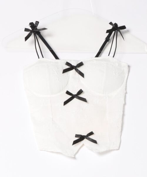 almo（アルモ）の「【LAMPOON】リボンキャミソール（キャミソール・レディース・ブラック/ベージュ/ホワイト・FREE）」の13枚目の写真