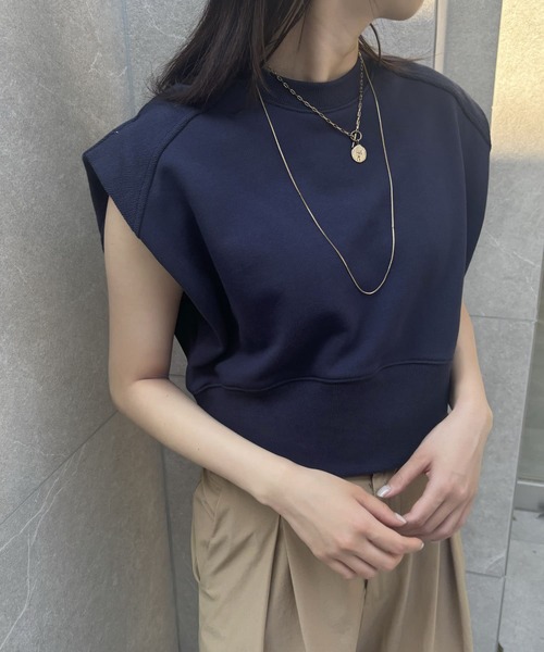 KBF（ケイビーエフ）の「ショルダータックスウェット（スウェット・レディース・ピンク/ネイビー/グレー・ONE）」の16枚目の写真