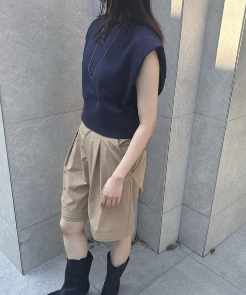 KBF（ケイビーエフ）の「ショルダータックスウェット（スウェット・レディース・ピンク/ネイビー/グレー・ONE）」の19枚目の写真