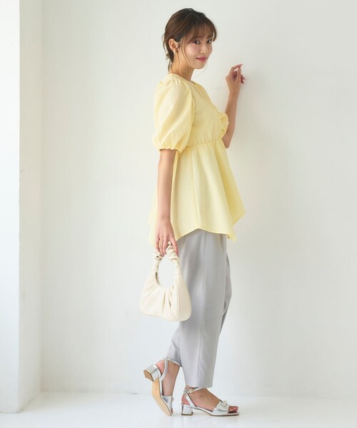 Feroux（フェルゥ）の「【洗える】セミワイド パンツ（その他パンツ・レディース・ベージュ系/ネイビー系/グレー系・1/2）」の13枚目の写真