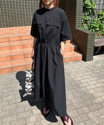 KBF | ポケットディティールウエストドロストワンピース(ワンピース)