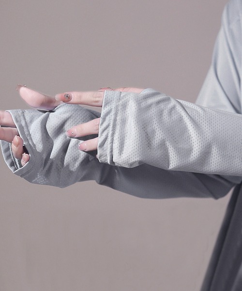 SAISON DE PAPILLON（セゾンドパピヨン）の「着るだけ紫外線対策ロングパーカー（パーカー・レディース・ライトグレー/ピンク/ホワイト・フリー）」の11枚目の写真