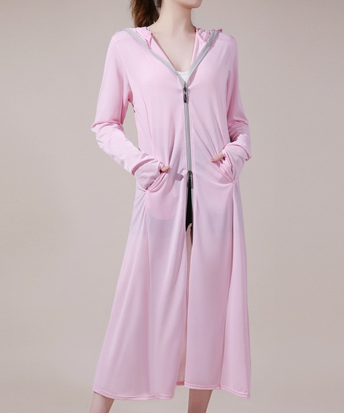 SAISON DE PAPILLON（セゾンドパピヨン）の「着るだけ紫外線対策ロングパーカー（パーカー・レディース・ライトグレー/ピンク/ホワイト・フリー）」の14枚目の写真