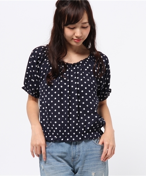 OUTLET（アウトレット）の「【who's who Chico】ビスチェ付チュニック（チュニック・レディース・ライトベージュ/ドット・FREE）」の7枚目の写真