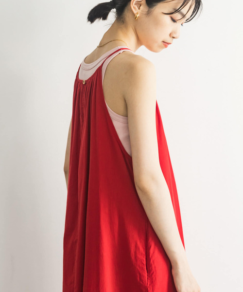 URBAN RESEARCH（アーバンリサーチ）の「『MADE IN JAPAN』アメリカンスリーブタンクトップ（タンクトップ・レディース・ベージュ/ボルドー/ピンク/オフホワイト・FREE）」の8枚目の写真