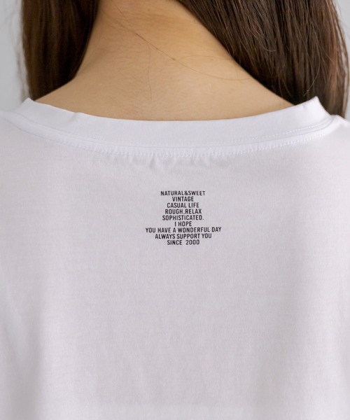 PUAL CE CIN（ピュアルセシン）の「裾ラウンド万能Tシャツ（Tシャツ/カットソー・レディース・オフホワイト/ブラック系/チャコールグレー/ベージュ/ブラウン系/サックスブルー・FREE）」の9枚目の写真