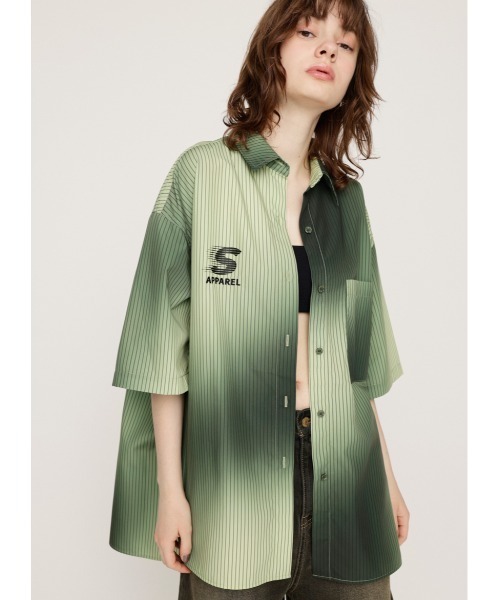 セール】H/S GRADATION STRIPE SH ハーフスリーブ